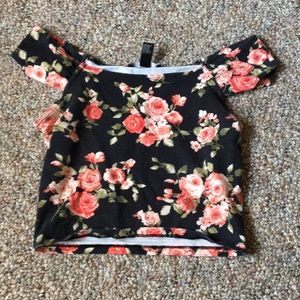 Floral print crop top